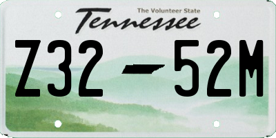 TN license plate Z3252M