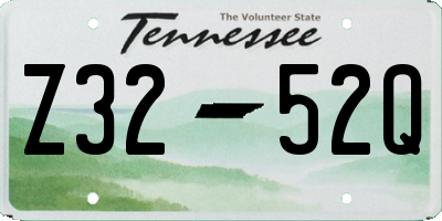 TN license plate Z3252Q