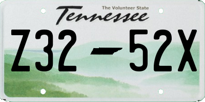TN license plate Z3252X