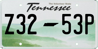 TN license plate Z3253P