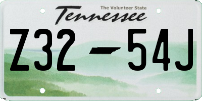 TN license plate Z3254J