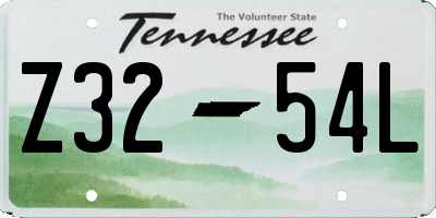 TN license plate Z3254L