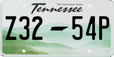 TN license plate Z3254P