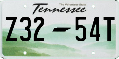 TN license plate Z3254T