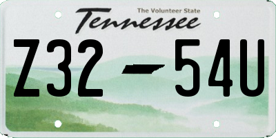 TN license plate Z3254U
