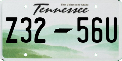 TN license plate Z3256U