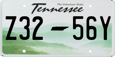 TN license plate Z3256Y