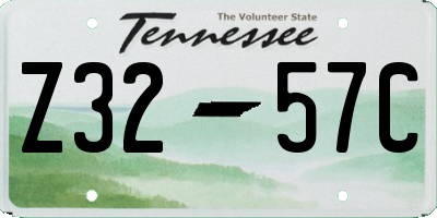 TN license plate Z3257C