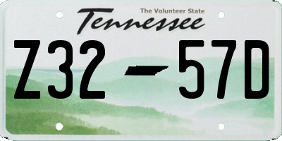 TN license plate Z3257D