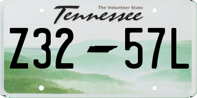 TN license plate Z3257L