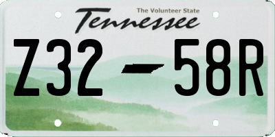 TN license plate Z3258R
