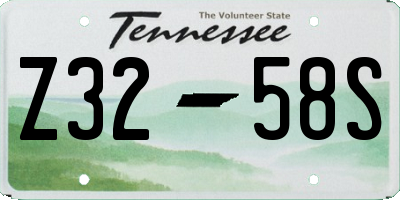 TN license plate Z3258S