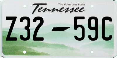 TN license plate Z3259C