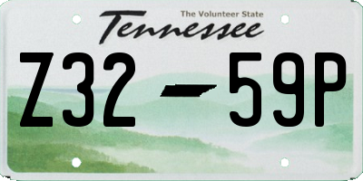 TN license plate Z3259P