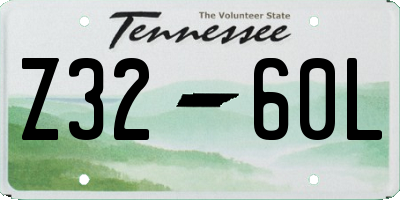 TN license plate Z3260L