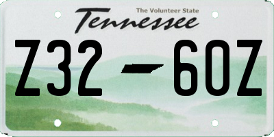 TN license plate Z3260Z
