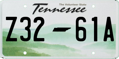 TN license plate Z3261A