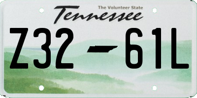 TN license plate Z3261L