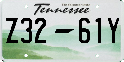 TN license plate Z3261Y