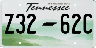 TN license plate Z3262C