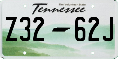 TN license plate Z3262J
