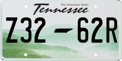 TN license plate Z3262R