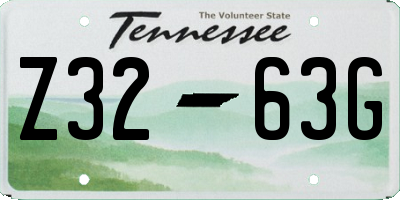 TN license plate Z3263G