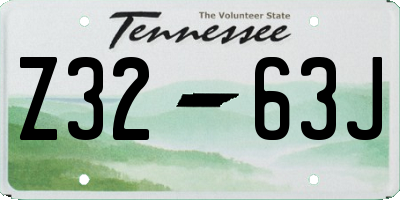 TN license plate Z3263J