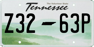 TN license plate Z3263P