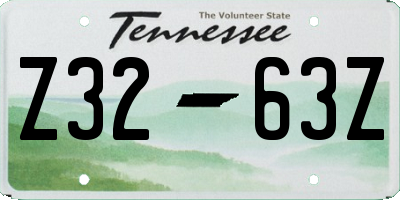 TN license plate Z3263Z