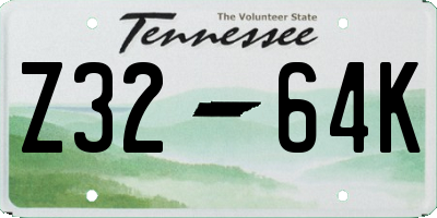 TN license plate Z3264K