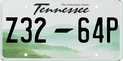 TN license plate Z3264P