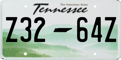 TN license plate Z3264Z