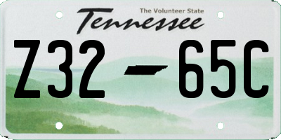 TN license plate Z3265C