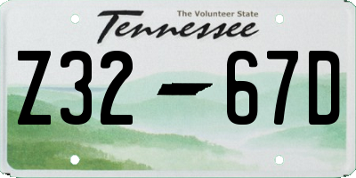 TN license plate Z3267D