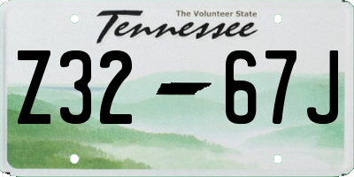 TN license plate Z3267J