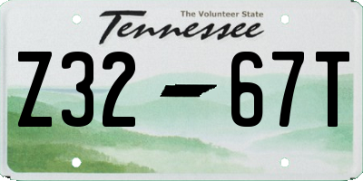TN license plate Z3267T