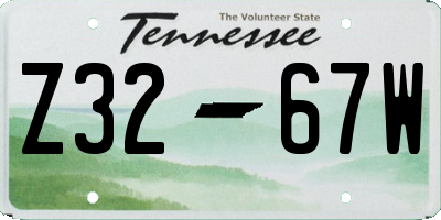 TN license plate Z3267W