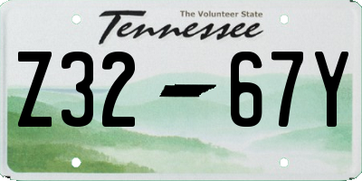 TN license plate Z3267Y