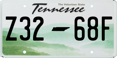 TN license plate Z3268F