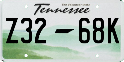 TN license plate Z3268K