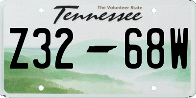 TN license plate Z3268W