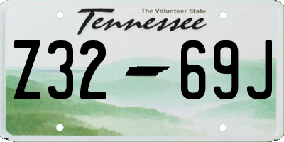 TN license plate Z3269J