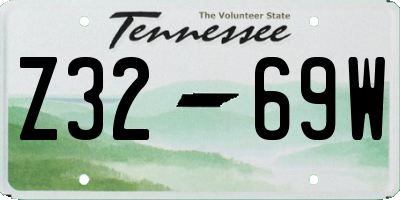 TN license plate Z3269W