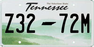 TN license plate Z3272M