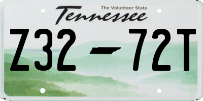 TN license plate Z3272T