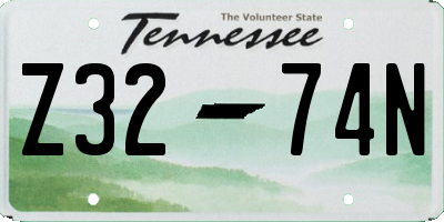 TN license plate Z3274N