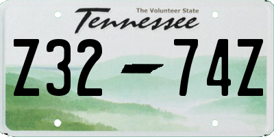 TN license plate Z3274Z