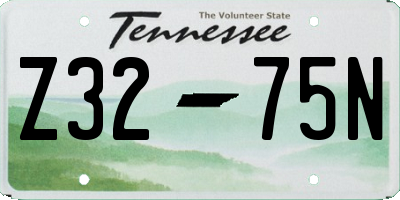 TN license plate Z3275N