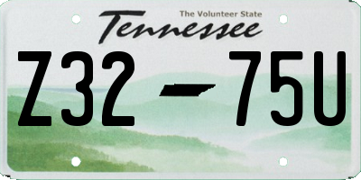 TN license plate Z3275U